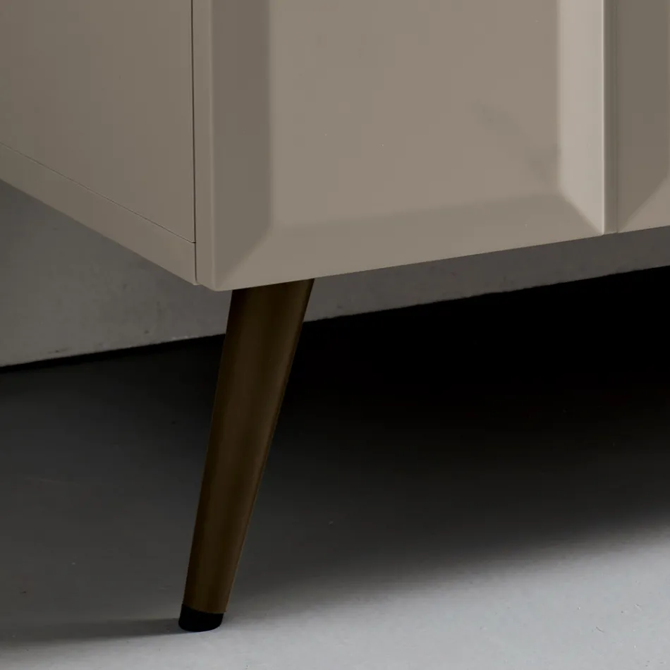 Madia da Interno con 2 Ante Quadrettate Realizzata in Italia - Elisabetta Viadurini