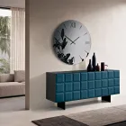 Madia da Interno con 3 Ante Quadrettate Realizzata in Italia - Elisabetta Viadurini