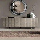 Madia da Interno con 4 Ante Quadrettate Realizzata in Italia - Elisabetta Viadurini