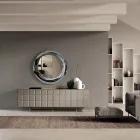 Madia da Interno con 4 Ante Quadrettate Realizzata in Italia - Elisabetta Viadurini