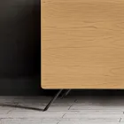 Madia da Salotto con 4 Ante in Finitura Frassino Naturale Made in Italy - Melek Viadurini