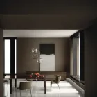 Madia da Salotto in Legno con Struttura in Vetro Made in Italy - Azuki Viadurini