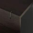 Madia da Salotto in Legno con Struttura in Vetro Made in Italy - Azuki Viadurini