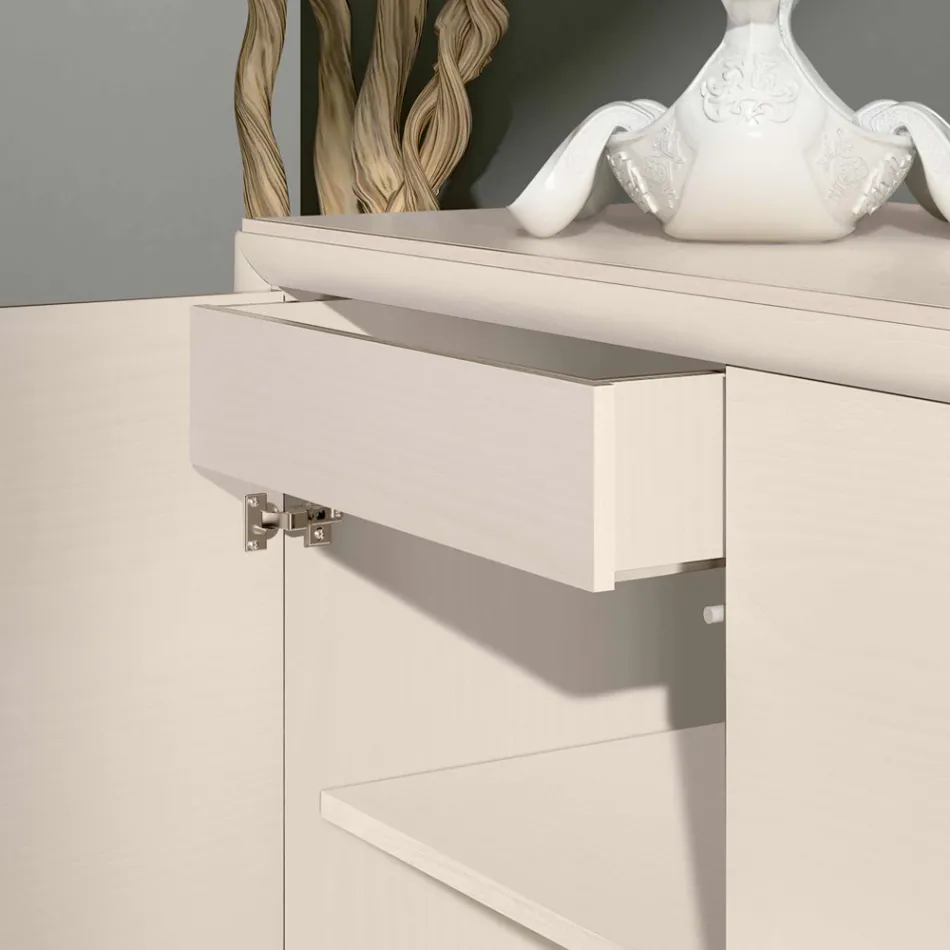 Madia da Soggiorno con 2 Ante e 3 Cassetti Made in Italy - Talinea Viadurini