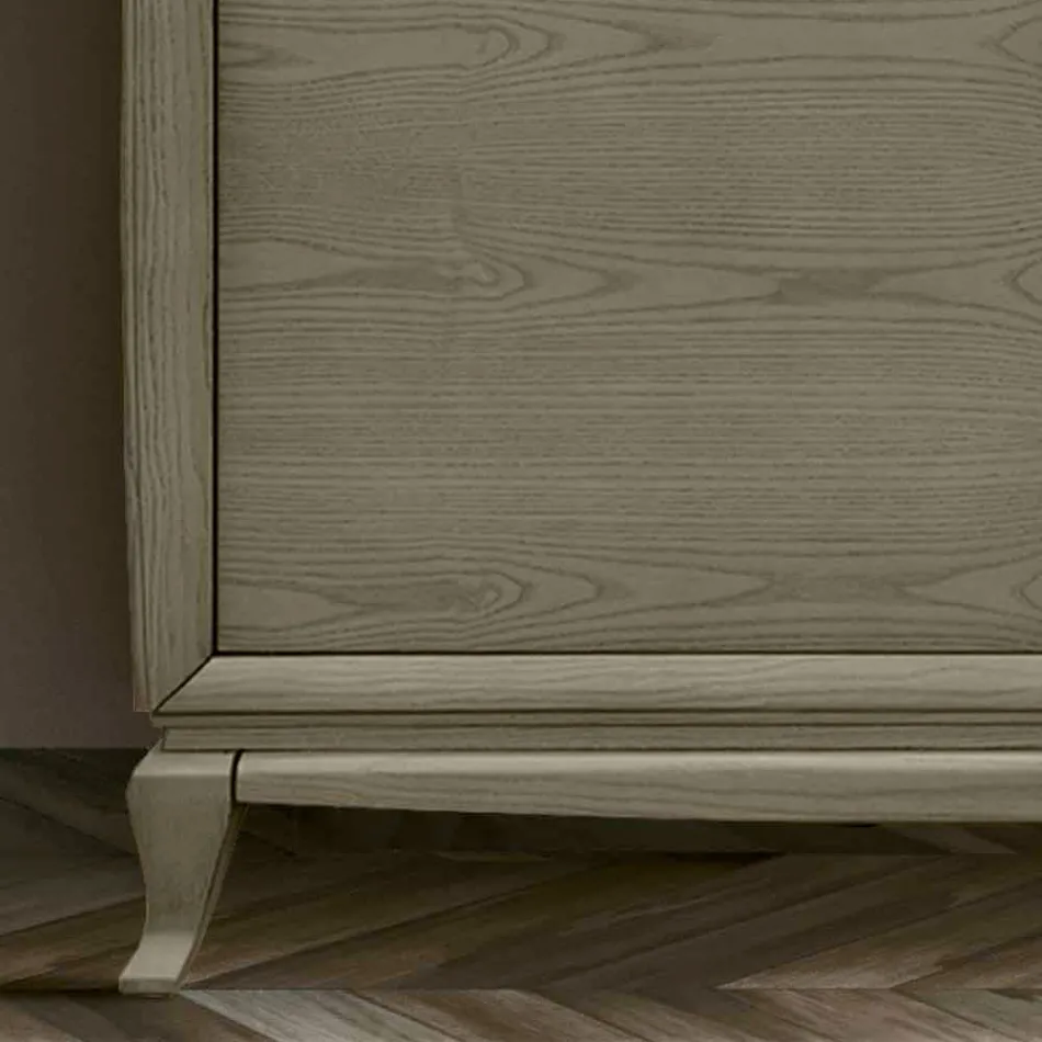 Madia da Soggiorno con 2 Ante in Finitura Fumo Made in Italy - Olenna Viadurini