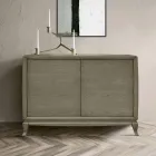 Madia da Soggiorno con 2 Ante in Finitura Fumo Made in Italy - Olenna Viadurini