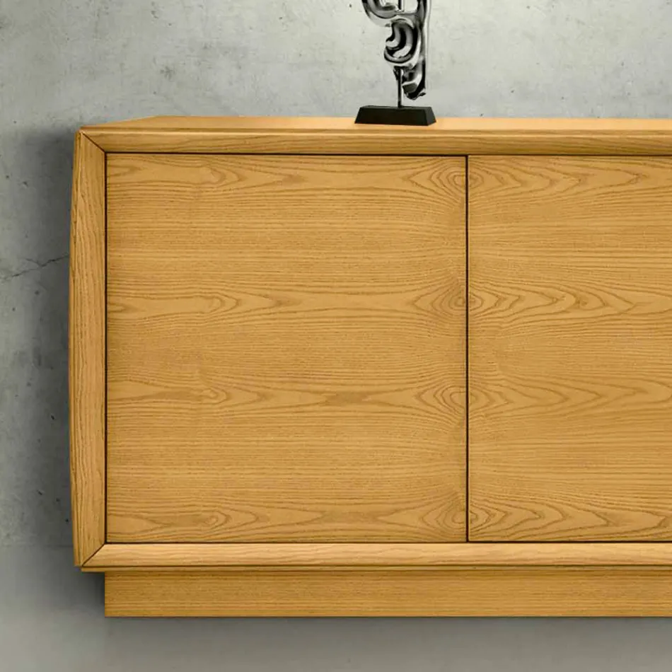 Madia da Soggiorno con 3 Ante con Ripiano Interno Made in Italy - Avelia Viadurini