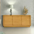 Madia da Soggiorno con 3 Ante con Ripiano Interno Made in Italy - Avelia Viadurini