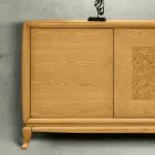 Madia da Soggiorno con 3 Ante e Incisione Centrale Made in Italy - Serenia Viadurini