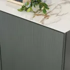 Madia da Soggiorno con Base in Acciaio e Struttura in Nobilitato - Adriel Viadurini