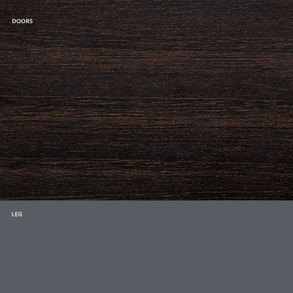 Madia da Soggiorno in Legno Opaco e Laminato HPL Made in Italy - Fiorenza Viadurini