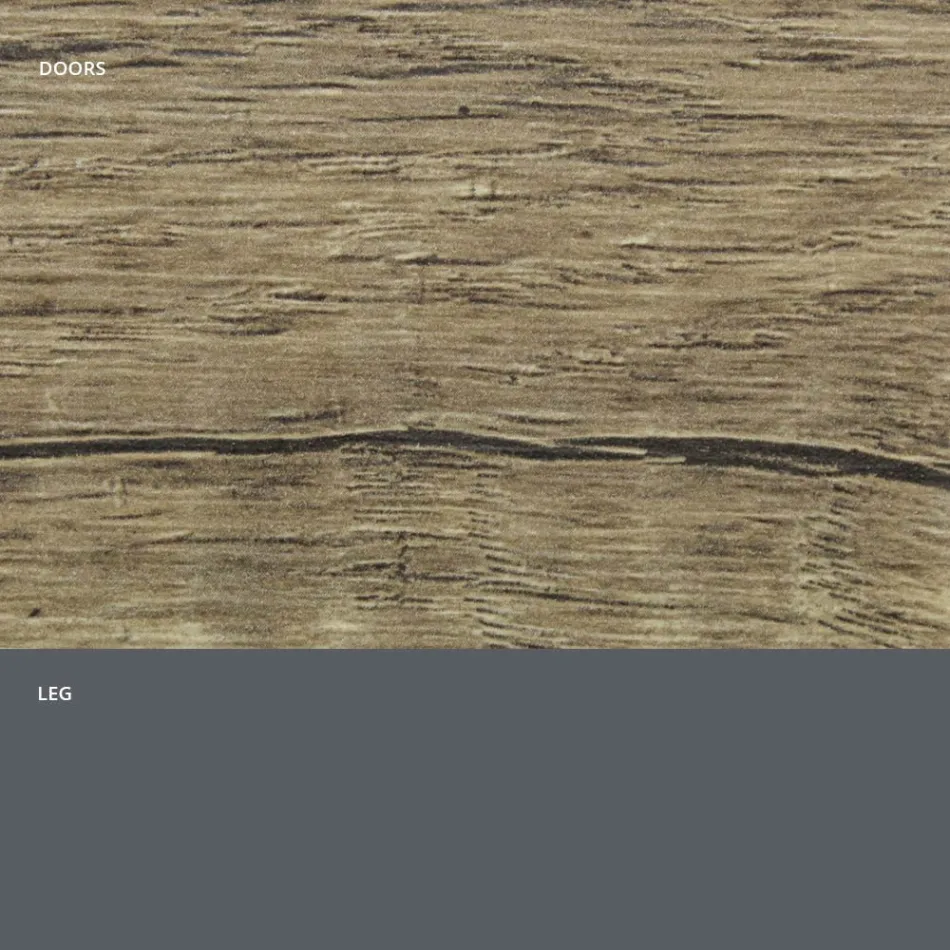 Madia da Soggiorno in Legno Opaco e Laminato HPL Made in Italy - Fiorenza Viadurini