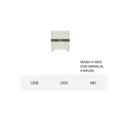 Madia da Soggiorno in Mdf e Appoggio a 4 Gambe Made in Italy - Teresina Viadurini