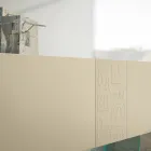 Madia da Soggiorno in Mdf Laccato Opaco e Vetro Made in Italy - Ninetta Viadurini