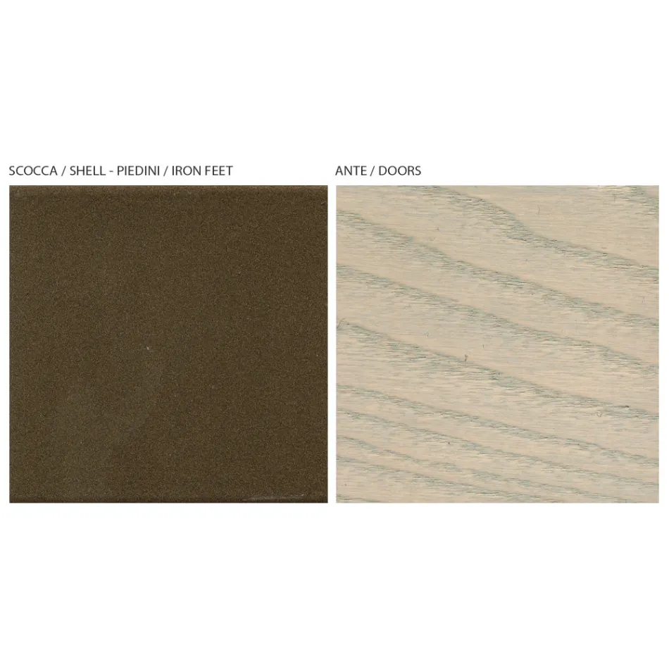 Madia da Zona Living con 3 Ante in Finitura Sabbia Made in Italy - Jan Viadurini