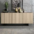 Madia da Zona Living con 3 Ante in Finitura Sabbia Made in Italy - Jan