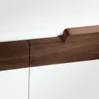 Madia da Zona Living con 4 Ante in Finitura Bianca e Canaletto Made in Italy - Any Viadurini