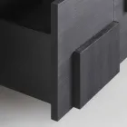 Madia di design in legno di larice spazzolato termotrattato Azalea Viadurini