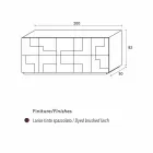 Madia di design in legno di larice spazzolato termotrattato Azalea Viadurini