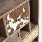 Madia Etnica in Legno Riciclato di Mango e Acacia Homemotion - Auriel Viadurini