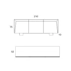 Madia in Legno 3 Ante con Bordo Inclinato e Piano in Ceramica - Mondolfo Viadurini