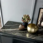 Madia in Legno 3 Ante con Bordo Inclinato e Piano in Ceramica - Mondolfo Viadurini