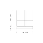 Madia in Legno con Ante Apertura Push-Pull Made in Italy - Salerno Viadurini