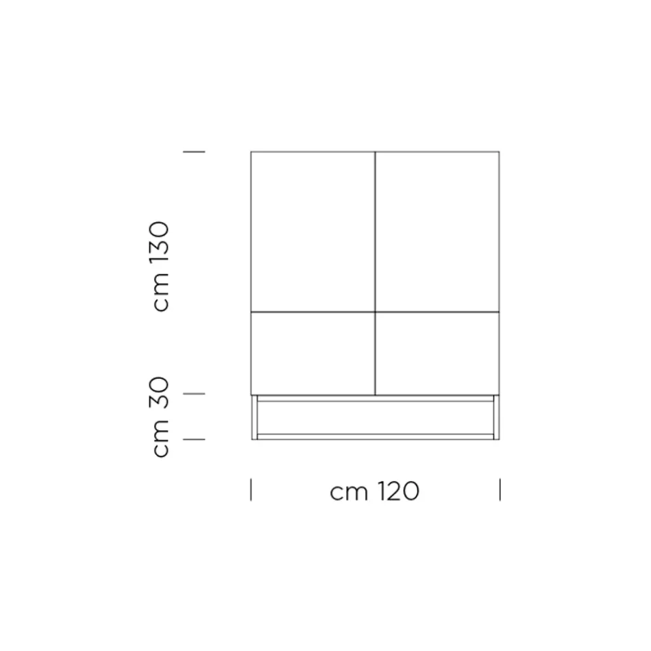 Madia in Legno con Ante Apertura Push-Pull Made in Italy - Salerno Viadurini