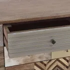 Madia in Legno di Mango 2 Ante 4 Cassetti Stile Etnico Homemotion - Auriel Viadurini