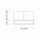 Madia in Legno Impiallacciato Noce Canaletto Made in Italy - Salerno Viadurini