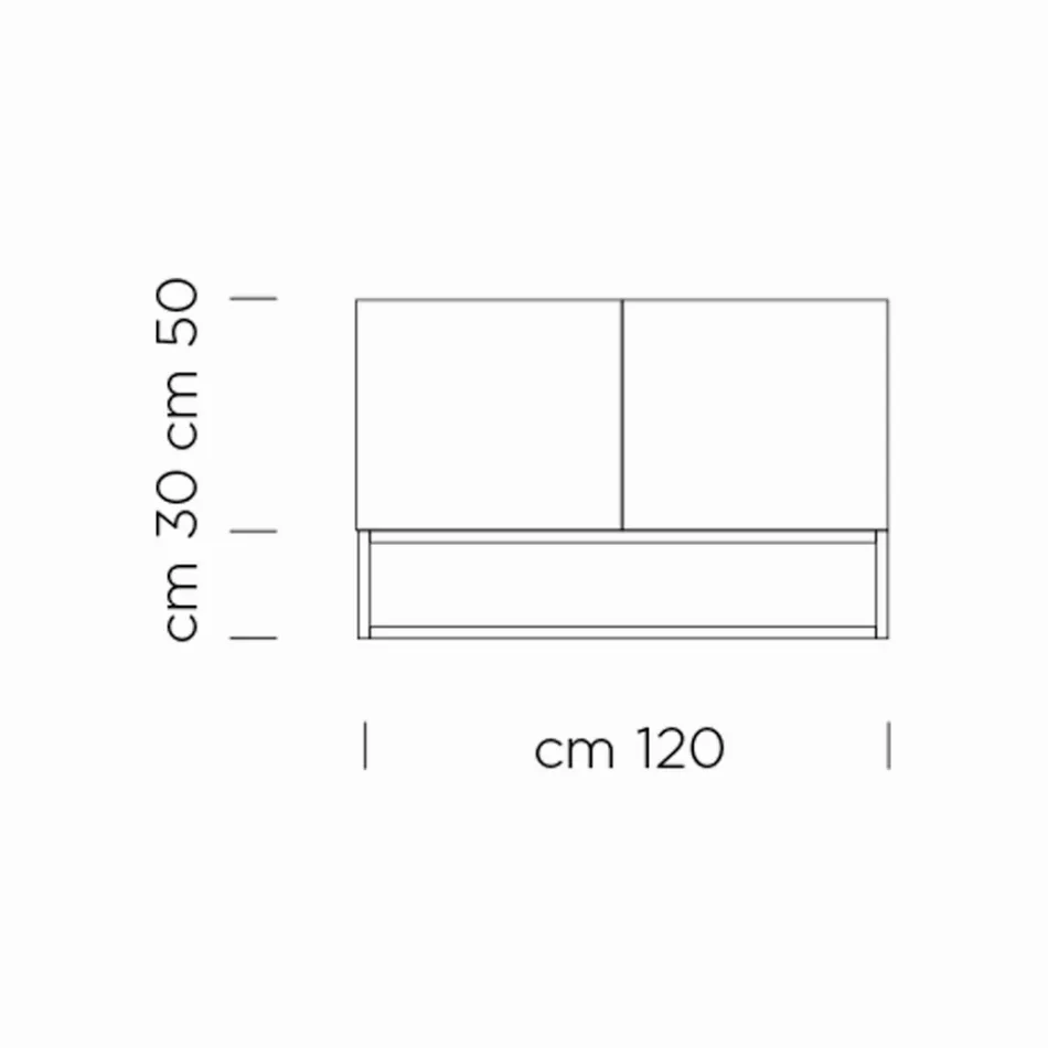 Madia in Legno Impiallacciato Noce Canaletto Made in Italy - Salerno Viadurini