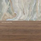 Madia in Listellare di Abete Impiallacciato Noce Canaletto - Salerno Viadurini