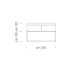 Madia in Listellare di Abete Impiallacciato Noce Canaletto - Salerno Viadurini