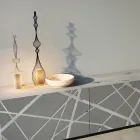 Madia in Mdf Laccato Fango Opaco con Base a Zoccolo Made in Italy - Arise Viadurini