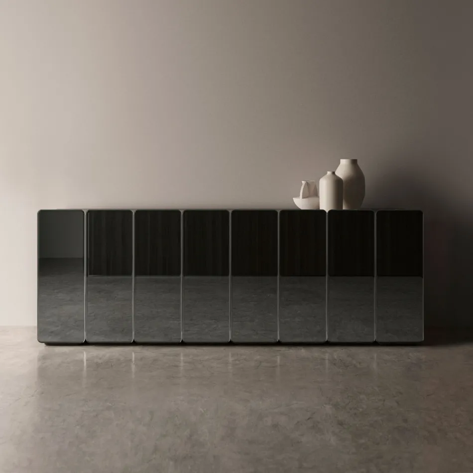 Madia Moderna a Specchio in Legno dal Design Elegante Made in Italy - Ester Viadurini