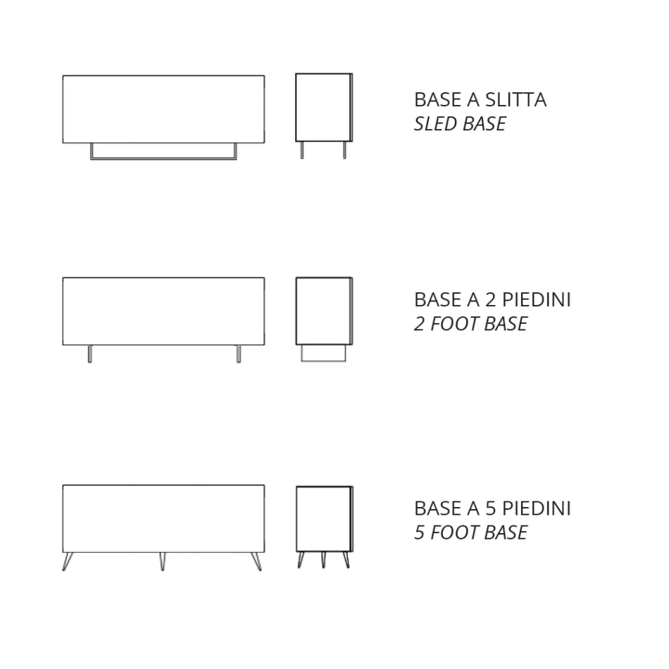 Madia Moderna con Ante in Mdf Rivestite in Specchio Made in Italy - Morgana Viadurini