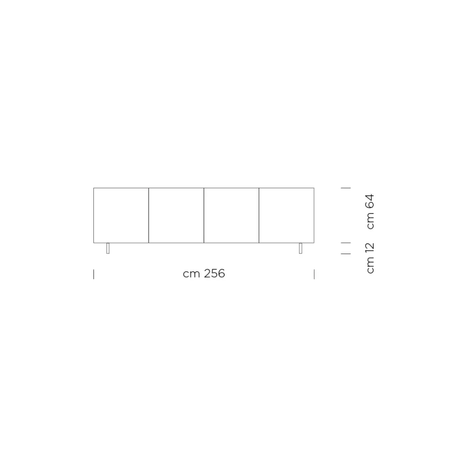 Madia Moderna in Legno di Frassino Impiallacciato Made in Italy - Galassia Viadurini