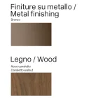 Madia Moderna in Legno e Metallo Curvato di Design Made in Italy - Rugiada Viadurini