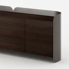 Madia Moderna in Legno e Metallo Curvato di Design Made in Italy - Rugiada Viadurini