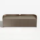Madia Moderna in Legno e Metallo Curvato di Design Made in Italy - Rugiada Viadurini