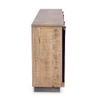 Madia Salotto in Legno di Mango e Acciaio a 2 Ante e 3 Cassetti - Sinfony Viadurini