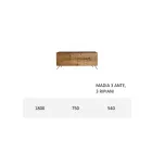 Madia Soggiorno in Mdf e Legno Massello 2 o 3 Ante Made in Italy - Chamber Viadurini