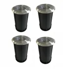 Marcatore Faretto Led 2W da Esterno Rotondo in Inox 316, 4 Pezzi - Solina Viadurini