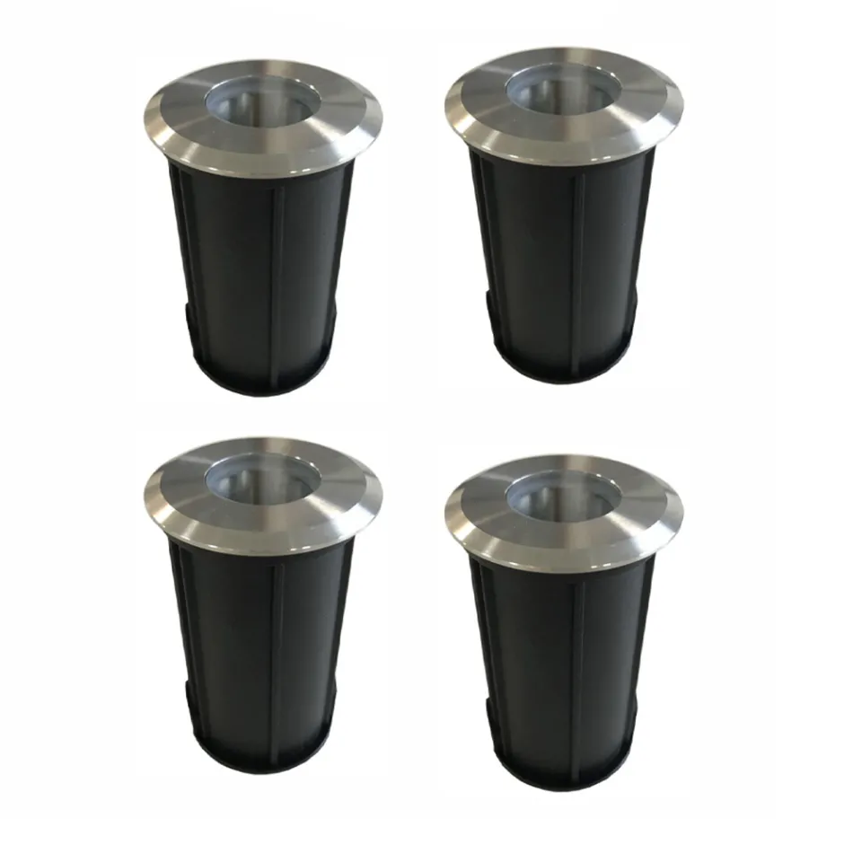 Marcatore Faretto Led 2W da Esterno Rotondo in Inox 316, 4 Pezzi - Solina Viadurini