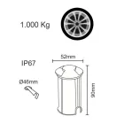 Marcatore Faretto Led da Incasso da Esterno in Acciaio Inox 4 Pezzi - Rombo Viadurini