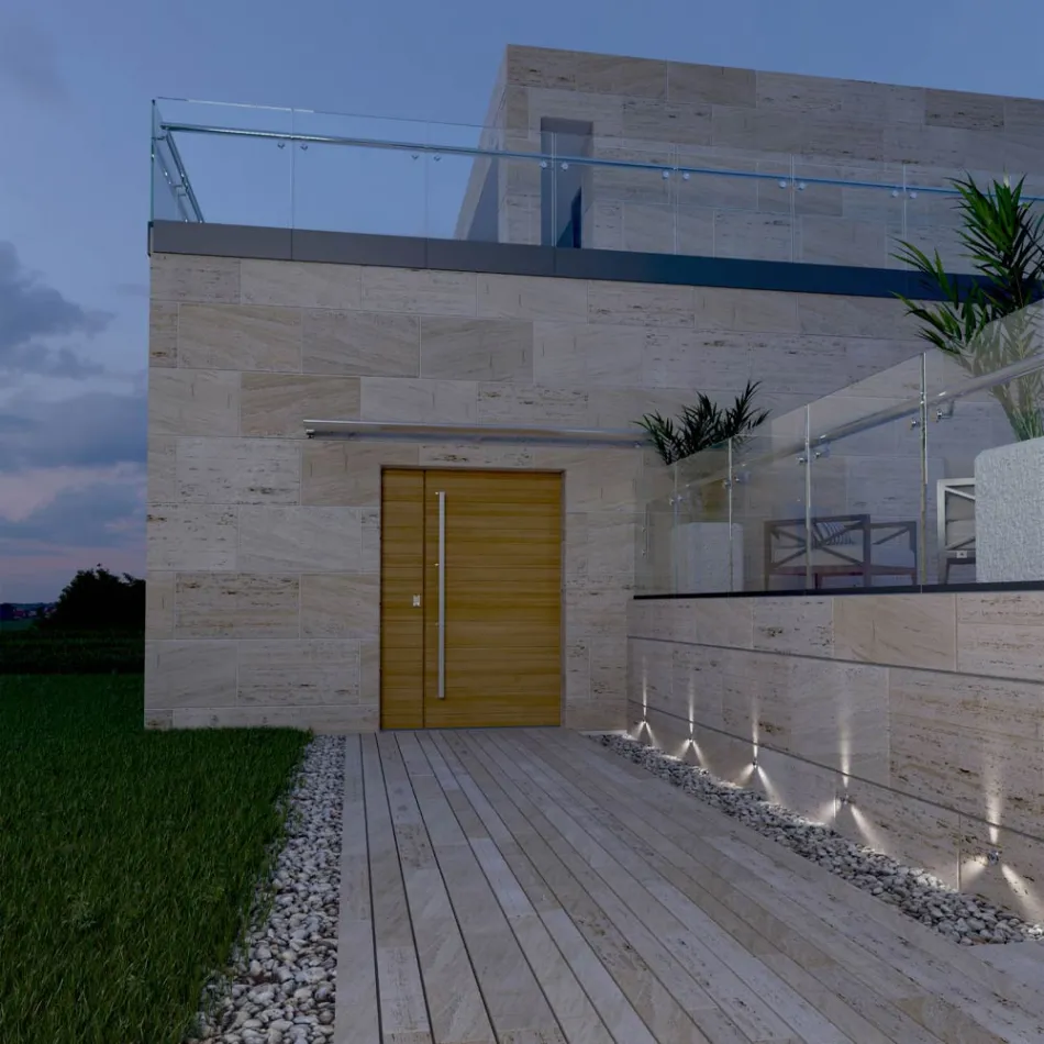 Marcatore Led da Esterno Led 2W in Acciaio Inox da Incasso 4 Pezzi - Elisir Viadurini