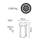 Marcatore Led da Esterno Led 2W in Acciaio Inox da Incasso 4 Pezzi - Elisir Viadurini