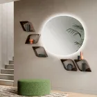 Mensola in Metallo da Parete con Spazio Interno Disponibili Tre Colori - Eteris Viadurini