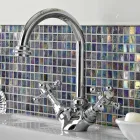 Miscelatore 1 Foro Lavabo a Bocca Alta in Ottone Vintage Made in Italy – Elisea Viadurini