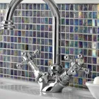 Miscelatore 1 Foro Lavabo a Bocca Alta in Ottone Vintage Made in Italy – Elisea Viadurini